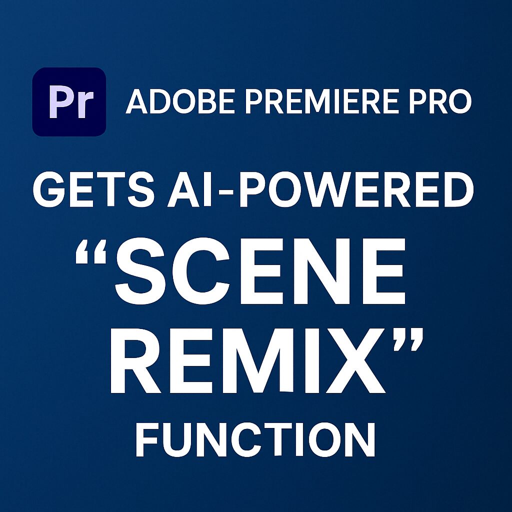 Adobe Premiere Pro Gets AI-Powered "Scene Remix" Function