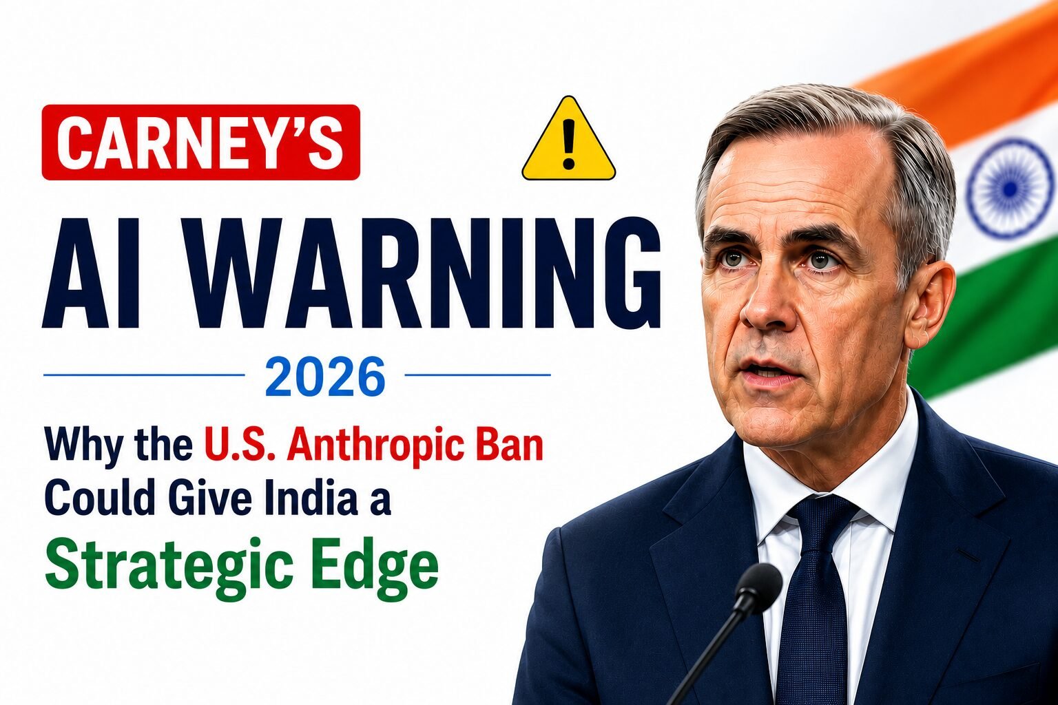 Carney's AI Warning 2026: U.S. Anthropic Ban Could Give India a Strategic Edge