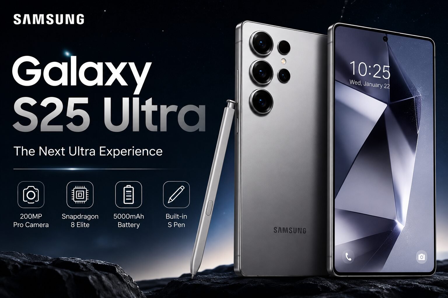 Promotional banner for Amazon Prime Day 2026 India featuring the Samsung Galaxy S25 Ultra, Prime member-exclusive deals from July 4–6, and discounts on mobiles, laptops, TVs, audio devices, and more.