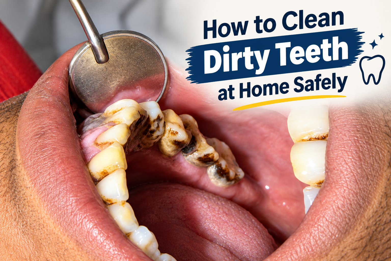 Clean Dirty Teeth Safely